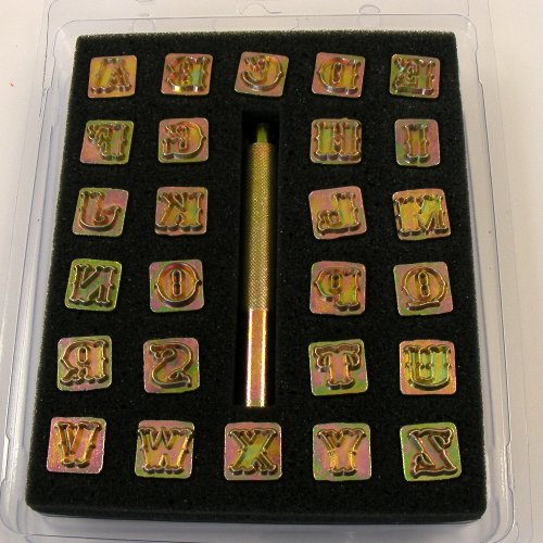 Decorative Alphabet Letter Stamps for Leather 1/2" 12mm